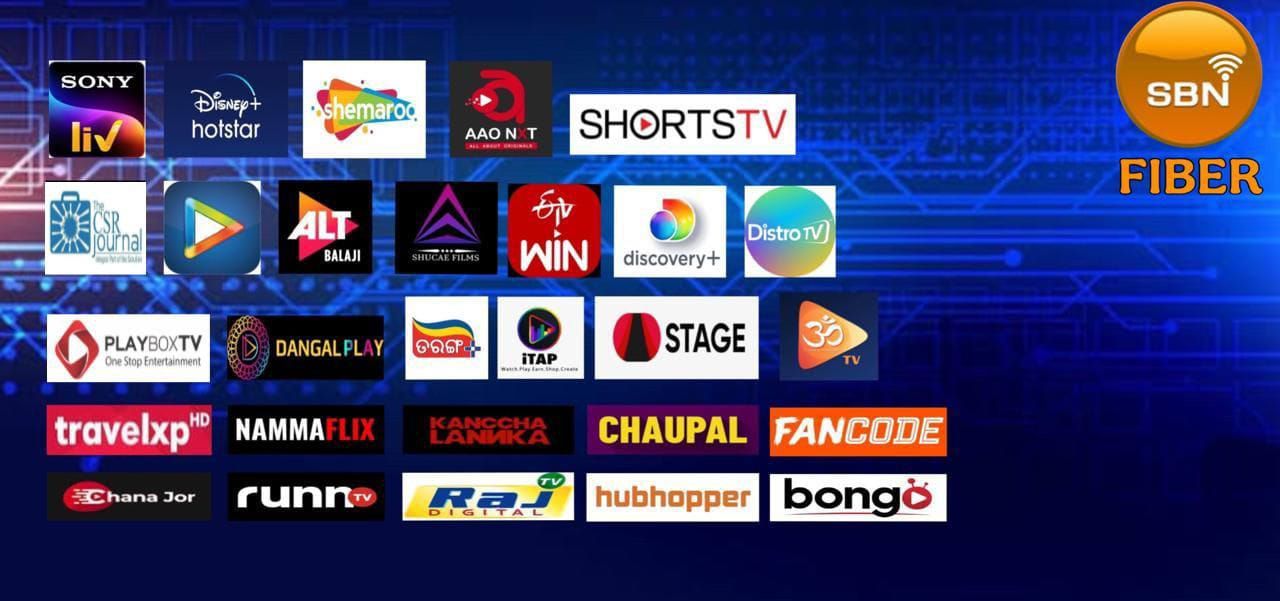 25+ OTT Platforms on SBN Fiber